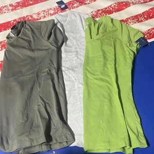 Lands' End Women's Tops - Gray, Green, and Olive